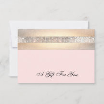 Certificado de regalo de salón de belleza rosado y