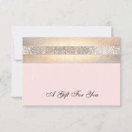 Certificado de regalo de salón de belleza rosado y