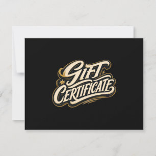 Certificado de regalo de salón de negocios negro b