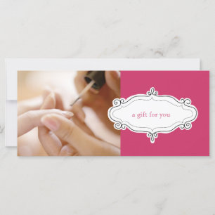 Certificado de regalo de salón de uñas o estudio d