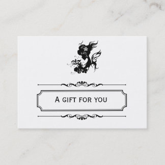 Certificado de regalo de salón (negro)
