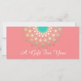 Certificado de regalo de salón rosa y spa Gold Man