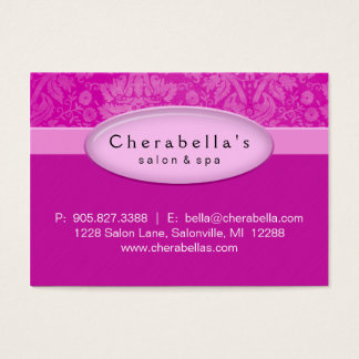 Certificado de regalo de salón Spa Damasco rosa