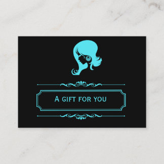 Certificado de regalo de salón (turquioso)