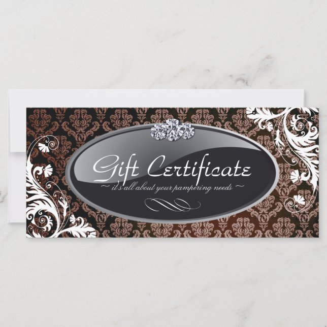 CERTIFICADO DE REGALO DE SALÓN Y SPA (Anverso)