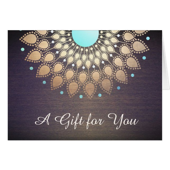 Certificado de regalo de salud natural Gold Lotus (Anverso (Horizontal))