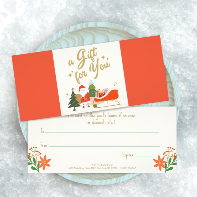 Certificado de regalo de Santa Claus Sleigh (Subido por el creador)