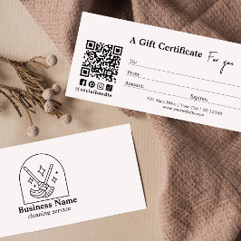 Certificado de regalo de servicios de limpieza min