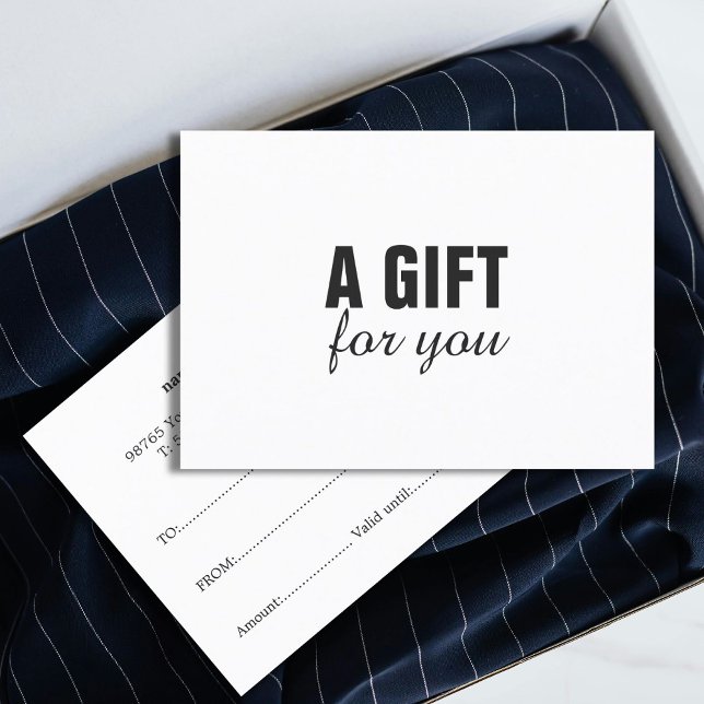 Certificado de Regalo de Simple Elegancia en Blanc (Subido por el creador)