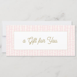 Certificado de regalo de spa de salón rosa