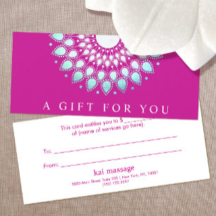 Certificado de regalo de spa de vacaciones de Lotu