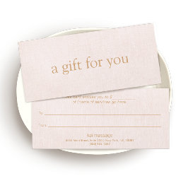 Certificado de regalo de Spa del salón de belleza 