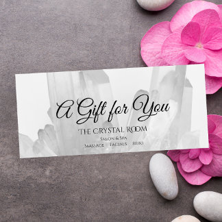 Certificado de regalo de Spa para cristales negros