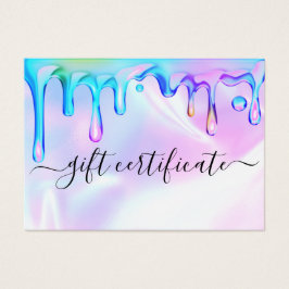 Certificado de regalo de taladros polacos holográf