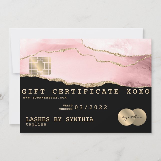 Certificado de regalo de tarjeta de crédito Añadir (Anverso)