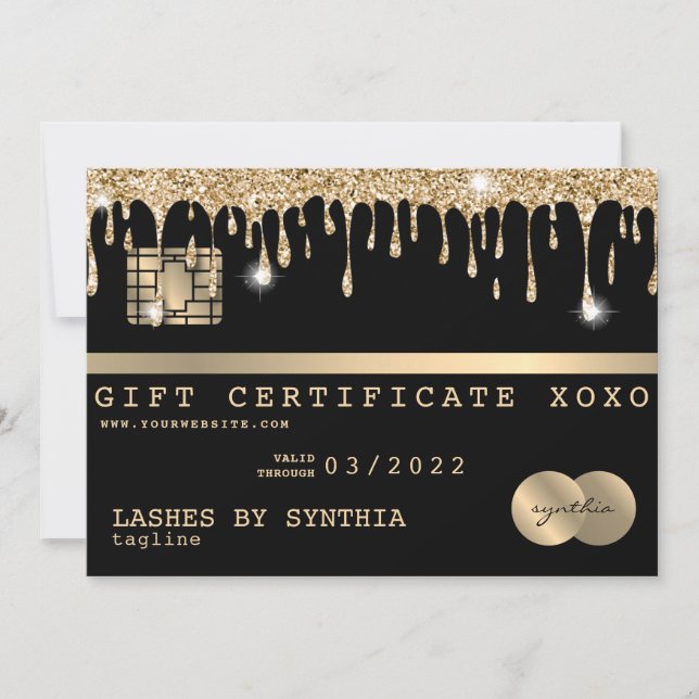 Certificado de regalo de tarjeta de crédito Añadir (Anverso)