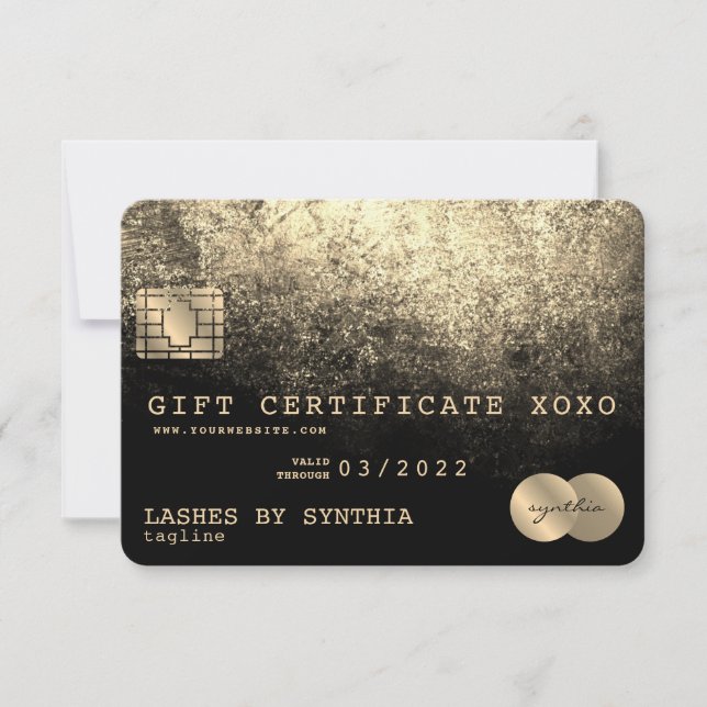 Certificado de regalo de tarjeta de crédito Añadir (Anverso)