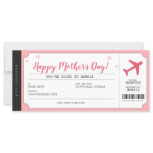 Certificado de regalo de tarjeta de embarque de Dí