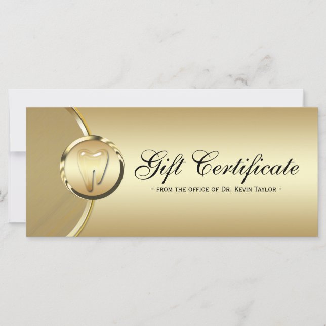 Certificado de regalo de tarjeta de rack dental Di (Anverso)