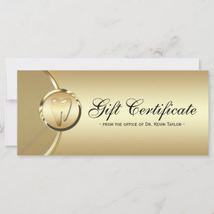 Certificado de regalo de tarjeta de rack dental Di