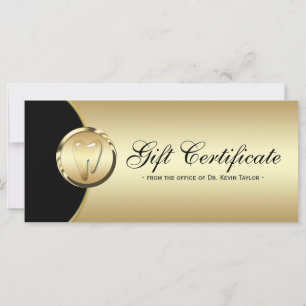 Certificado de regalo de tarjeta para rack dental 