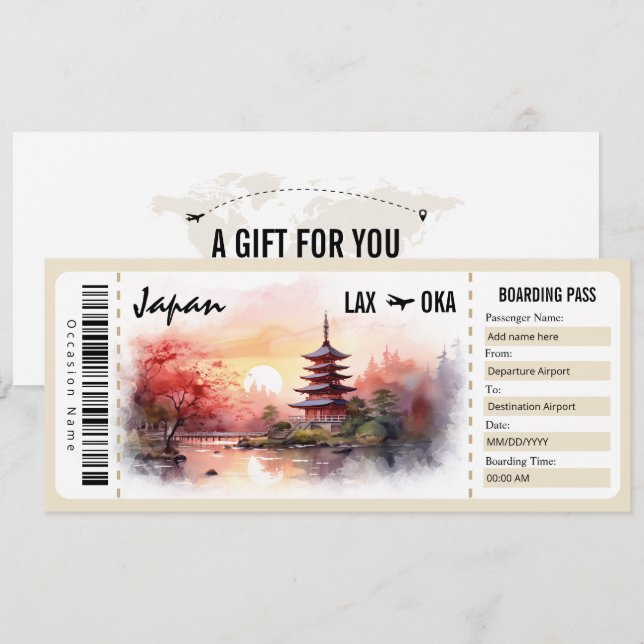 Certificado de regalo de tarjetas de embarque de S (Anverso / Reverso)
