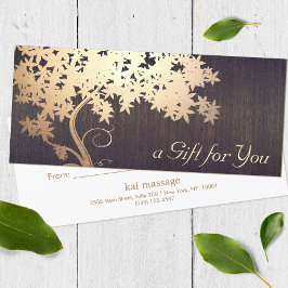 Certificado de regalo de terapeuta de masaje de ár