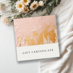 Certificado de regalo de textura de pintura de ace