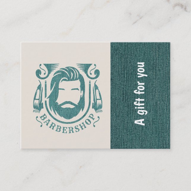 Certificado de regalo de textura de vaqueros azule (Anverso)