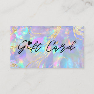 certificado de regalo de textura opal