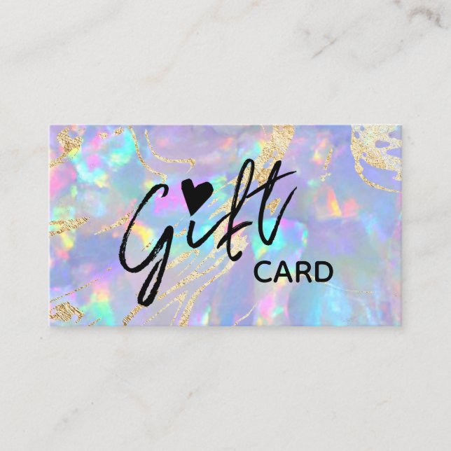 certificado de regalo de textura opal púrpura (Anverso)