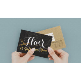Certificado de regalo de tijeras de peluquería