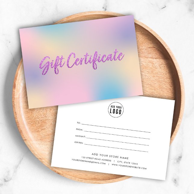 Certificado de regalo de Unicorn Mix Faux Purple P (Subido por el creador)