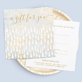 Certificado de regalo de vacaciones de árboles de 