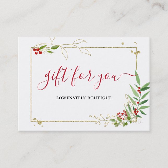 Certificado de regalo de vacaciones para Navidades (Anverso)