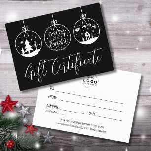 Certificado de regalo de vacaciones para Navidades
