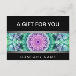 Certificado de regalo de Waterlily Mandala moderna