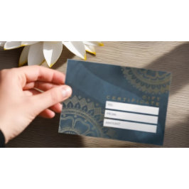 Certificado de regalo de yoga instructor Moda oro 