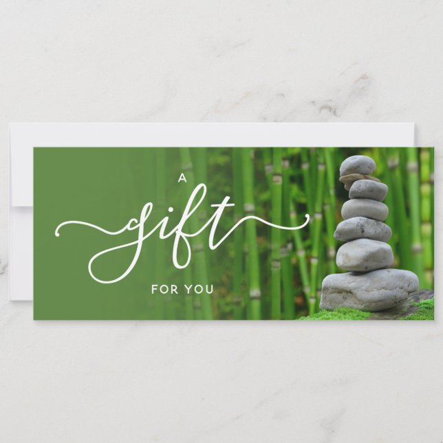 Certificado de regalo de Zen Bamboo (Anverso)