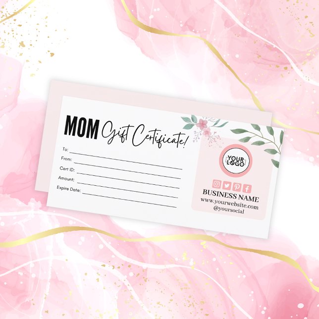 Certificado de regalo del Día de la Madre con flor (Subido por el creador)