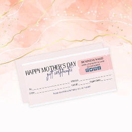 Certificado de regalo del Día de la Madre de Rubor