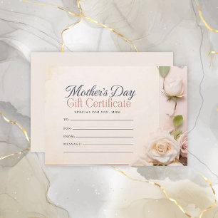 Certificado de regalo del Día de la Madre Floral M