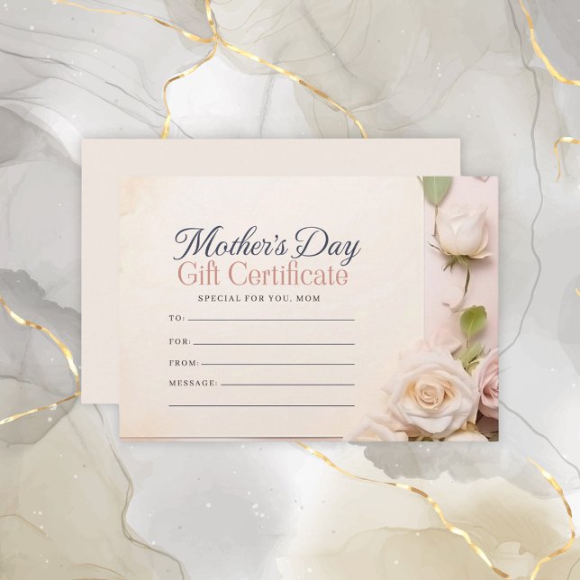 Certificado de regalo del Día de la Madre Floral M (Subido por el creador)