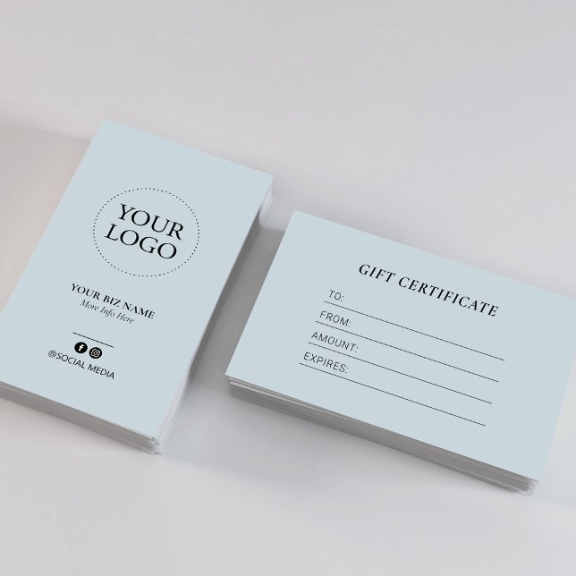 Certificado de regalo del logotipo comercial moder (Subido por el creador)