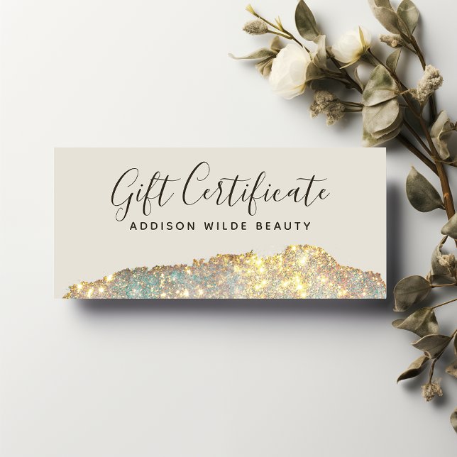 Certificado de Regalo del Salón de Brillo Glam Hol (Subido por el creador)