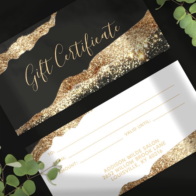 Certificado de Regalo Deslumbrante Negro y Dorado  (Subido por el creador)
