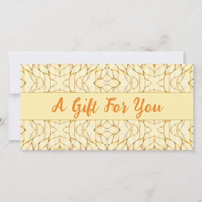 Certificado de Regalo Elegante Chic Gold (Lujo Sim (Anverso)