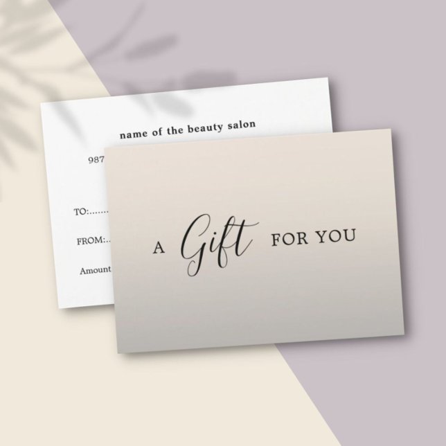 Certificado de regalo elegante falso de plata mini (Subido por el creador)