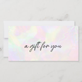 Certificado de regalo elegante holográfico falso e