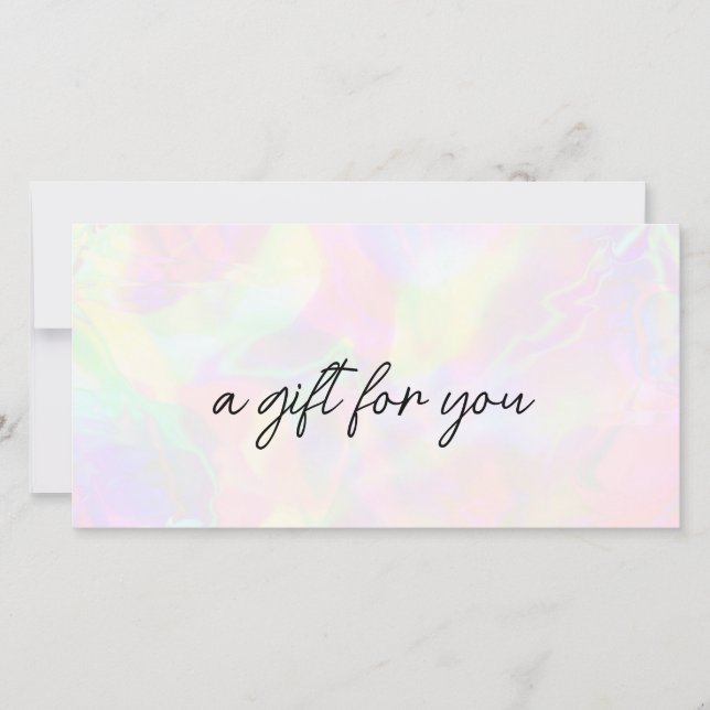 Certificado de regalo elegante holográfico falso e (Anverso)